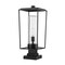Z-Lite Sheridan 1 Light Outdoor Pier Mounted Fixture, Black And Seedy 594PHBS-SQPM-BK - alternate 1